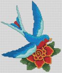(image for) Vintage Swallow with Rose Tattoo